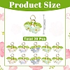 20Pcs 5 Colors Glass & Acrylic Pendants PALLOY-YW00224-2