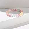 8mm Sparkling Crackle Glass Round Beads Stretch Bracelet BJEW-JB07189-03-2