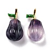 Natural Fluorite Carved Pendants G-J387-105-2