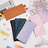 6Pcs 6 Colors Rectangle with Rhombus Pattern PU Imitation Leather Eyeglasses Pouch AJEW-CP0005-57-4