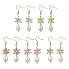 Anti-Tarnish Electroplate Bicone Glass Pearl Teardrop Beads Dangle Earrings EJEW-MZ00765-2