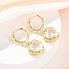 Valentine's Day Heart Brass & Glass Hoop Earrings EJEW-Z164-23G-03-1