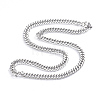 Non-Tarnish Men's 304 Stainless Steel Diamond Cut Cuban Link Chain Necklaces X-NJEW-L173-002B-P-2
