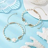 2Pcs 2 Styles Alloy & Natural Howlite & Synthetic Turquoise & Non-magnetic Hematite Braided Bead Brecelets BJEW-JB13786-1