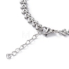 Non-Tarnish 304 Stainless Steel Cobs Chain Bracelets for Men Women STAS-B039-10P-3