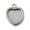 304 Stainless Steel Pendant Cabochon Settings STAS-F365-01A-P-1