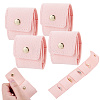 4-Pocket PU Leather Jewelry Rolls with Golden Tone Metal Snap Buttons ABAG-WH0048-69C-1