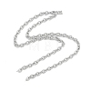 Brass M Pendant Cable Chain Necklace Making KK-U020-01P-1