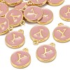 Golden Plated Alloy Enamel Charms X-ENAM-S118-07Y-4