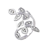 304 Stainless Steel Open Cuff Ring for Women RJEW-F166-12P-02-1