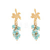 Alloy Resin Stud Dangle Earrings for Women WGF3FFF-01-2
