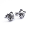 Retro 304 Stainless Steel Stud Earrings EJEW-L248-032AS-1