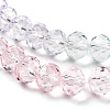 Transparent Painted Glass Beads Strands X1-DGLA-A034-T6mm-A23-4