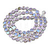 Electroplate Translucent Glass Beads Strands X-EGLA-N002-27-D01-2