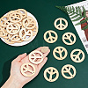 120Pcs Wood Big Pendants WOOD-NB0003-09-3