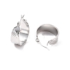 Non-Tarnish 304 Stainless Steel Thick Hoop Earrings for Women EJEW-P198-04P-2