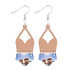 Alloy with Imitation Leather Dangle Earrings FS-WG30D02-21-1