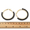 Beaded Hoop Earrings X-EJEW-JE03830-04-5