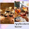 SUNNYCLUE Acrylic Mirror Wine Glass Charms AJEW-SC0002-53B-01-5