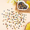 40G 8 Colors 2-Hole Baking Paint Glass Seed Beads SEED-TA0001-71-5