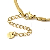 304 Stainless Steel Flat Snake Chain Bowknot Pendant Necklaces for Women NJEW-K383-02G-3