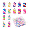 Craftdady 130Pcs 13 Colors Handmade Polymer Clay Charms CLAY-CD0001-10-7
