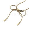 304 Stainless Steel Round Snake Chain Bowknot Pendant Necklaces for Women NJEW-Z050-01G-01-2