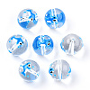 Transparent Handmade Lampwork Beads LAMP-T011-19B-3