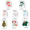 8Pcs 8 Style Christmas Theme Food Grade Eco-Friendly Silicone Beads SIL-CA0001-54-2