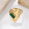 304 Stainless Steel Cuff Rings for Women RJEW-D302-03G-03-5