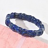 Bamboo Natural Lapis Lazuli Beads Stretch Bracelets for Women Men BJEW-K304-01H-3