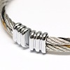 Trendy Women's 304 Stainless Steel Torque Bangles BJEW-N225-47-4