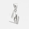 Anti-Tarnish Trendy Rhodium Plated 925 Sterling Silver Pinch Bails STER-M088-10B-1