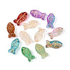 Baking Paint Transparent Glass Beads DGLA-N018-31-1