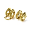 304 Stainless Steel Spiral Pad Cuff Earrings EJEW-WH0006-07-2