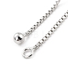 925 Sterling Silver Box Chain with Stop Beads and Loops STER-Z001-110S-2