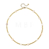 Potato Natural Cultured Freshwater Pearl and Glass Seed Beads Beaded Necklaces NJEW-JN06684-3