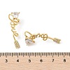 Brass Micro Pave Clear Cubic Zirconia Stud Earrings EJEW-M077-11G-3