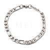 201 Stainless Steel Curb Chain Bracelets for Men STAS-T077-22A-01P-4