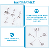 Unicraftale 50Pcs 5 Style 304 Stainless Steel Post Stud Earring Settings STAS-UN0053-91-5