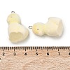 Flocking Opaque Resin Pendants RESI-F064-A12-3
