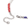 Independence Day Glass Beaded Necklace with 304 Stainless Steel Clasp for Women NJEW-TA00064-4
