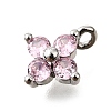 Brass Micro Pave Cubic Zirconia Pendants KK-D356-07H-P-2