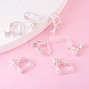 Brass Screw On Clip-on Earring Findings X-KK-L164-02S-5