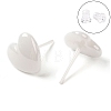 Hypoallergenic Bioceramics Zirconia Ceramic Heart Stud Earrings EJEW-C065-02-4