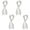4Pcs 925 Sterling Silver Ice Pick Pinch Bails FIND-HS0002-08C-1