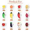 24Pcs 12 Style EPMC Resin Mini Imitation Vegetables Decoration MIMO-FG0001-01-2