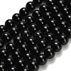 Natural Black Onyx(Dyed & Heated) Beads Strands G-H329-C06-6mm-2