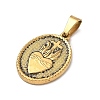 Religion 304 Stainless Steel Pendants STAS-H264-13B-AG-2