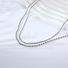 Double Layer Pearl Necklace with Seed Beads SQ0252-2-1
